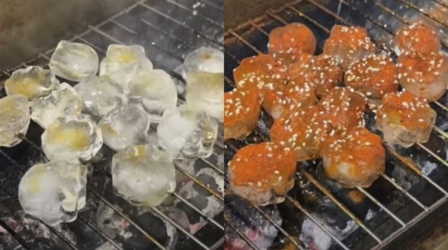 Παγάκια στα κάρβουνα: Το νέο street food που κάνει θραύση στη Κίνα (video)